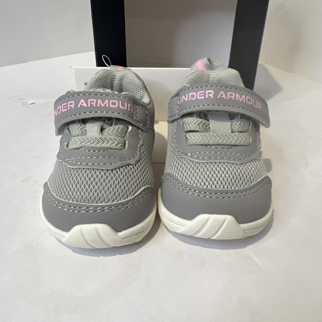 Size 2c - Pink Under Armor Tennis Shoes