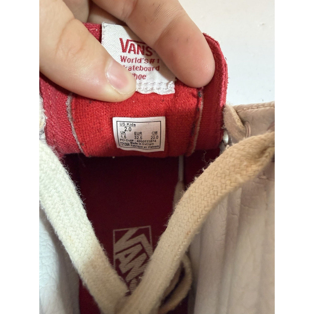 Size 2y - Vans Hightop Red