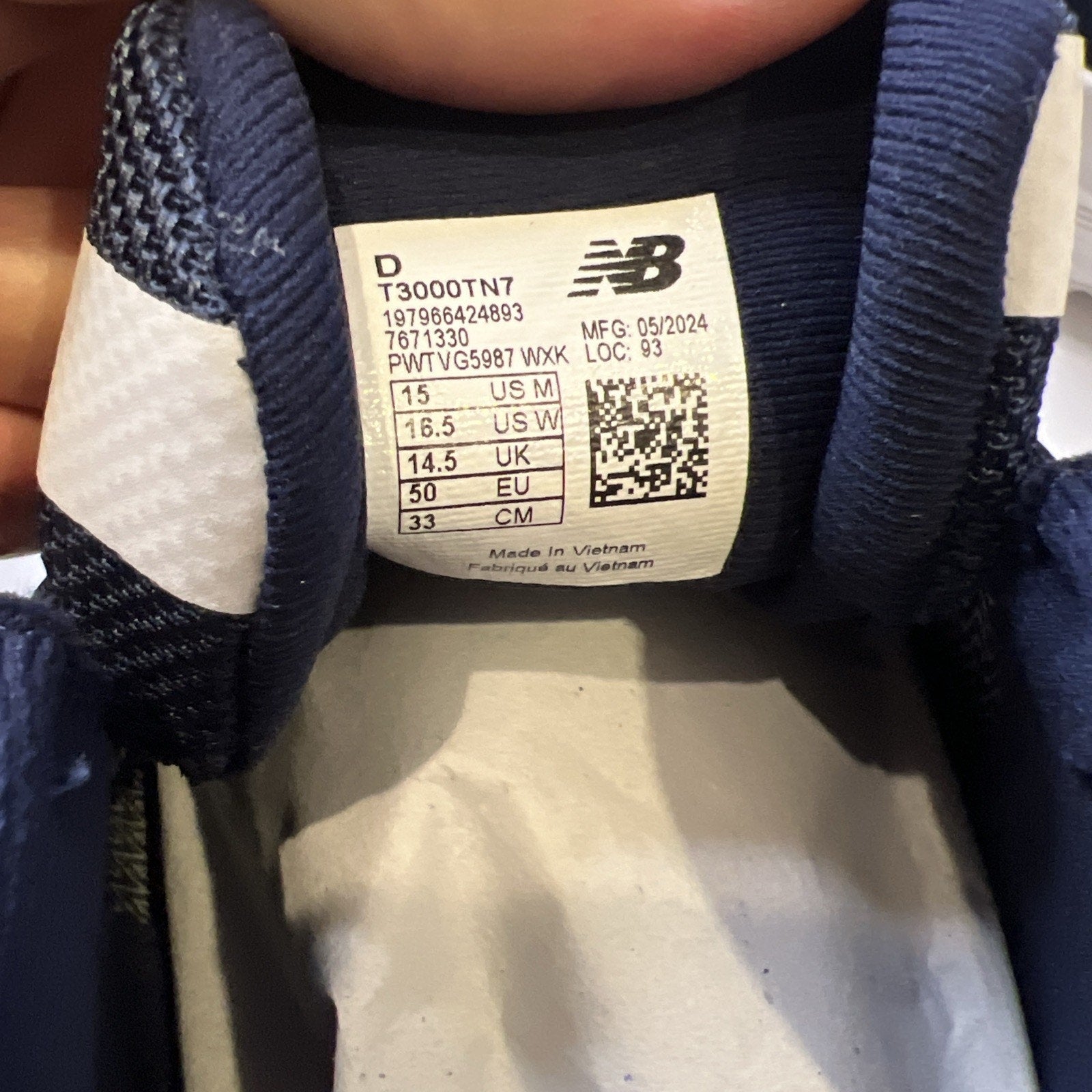 Size 15 - New Balance 3000 V7