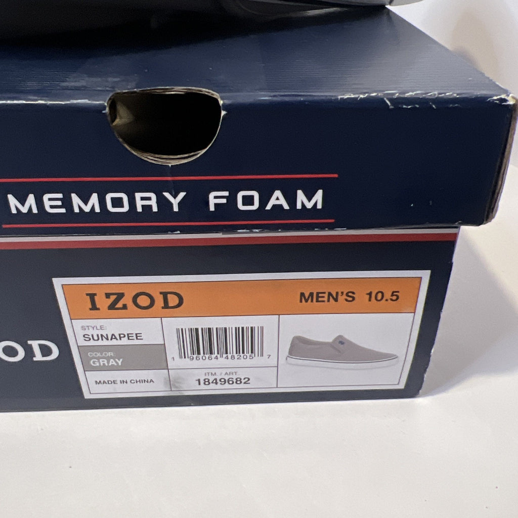 Size 10.5 - Izod Slip On Grey