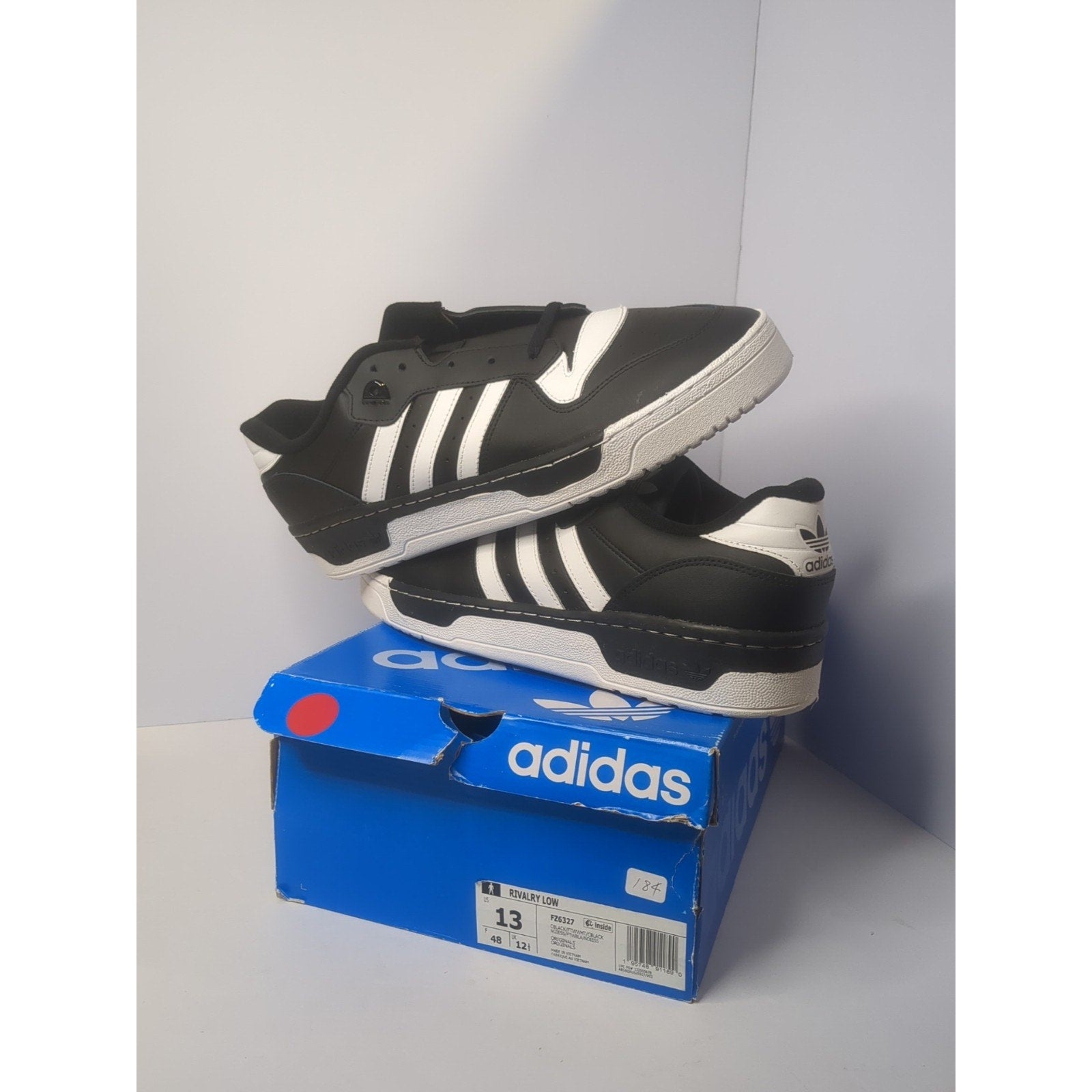 Size 13 - adidas Rivalry Low Black White