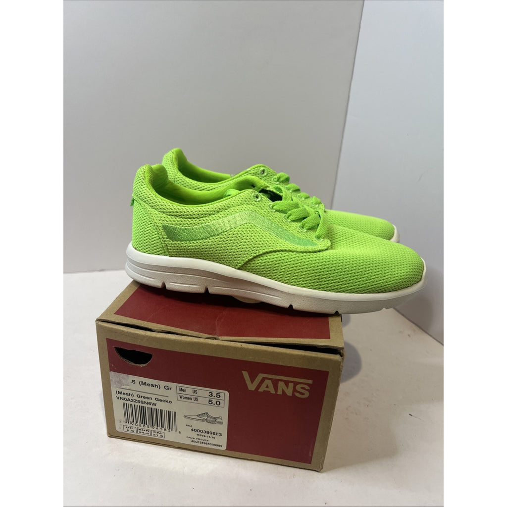 Size 3.5y - Vans Green Tennis Shoe