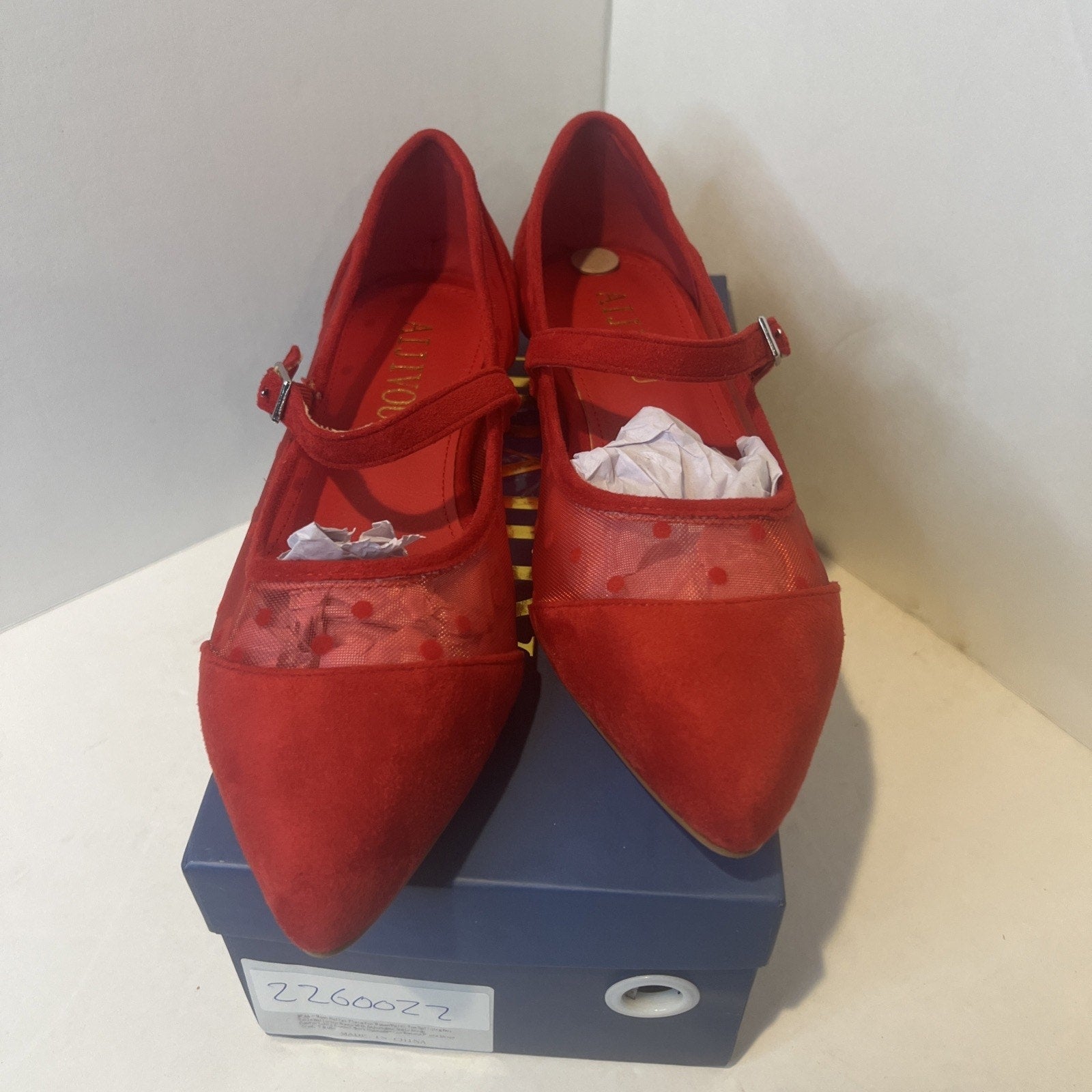 Size 7 Women’s - Red Mesh Flats