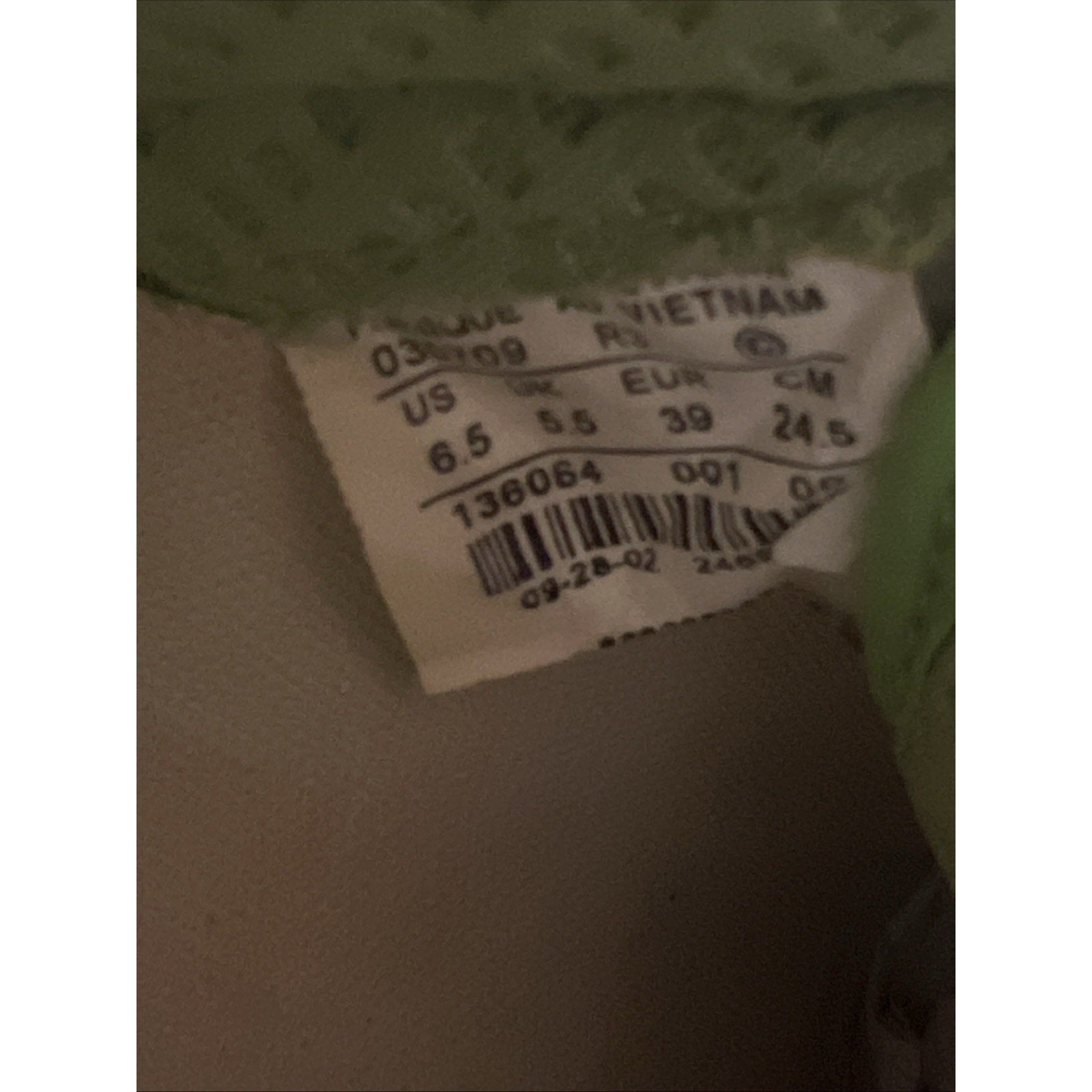 Size 6.5 - Af1 Green Crackle 2002