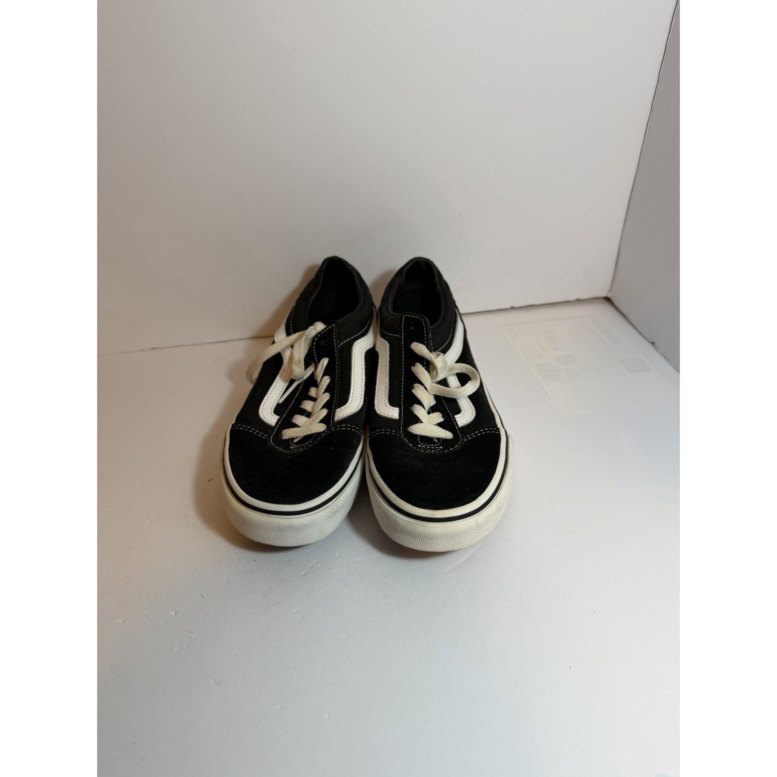Size 4.5y - Vans Black And White