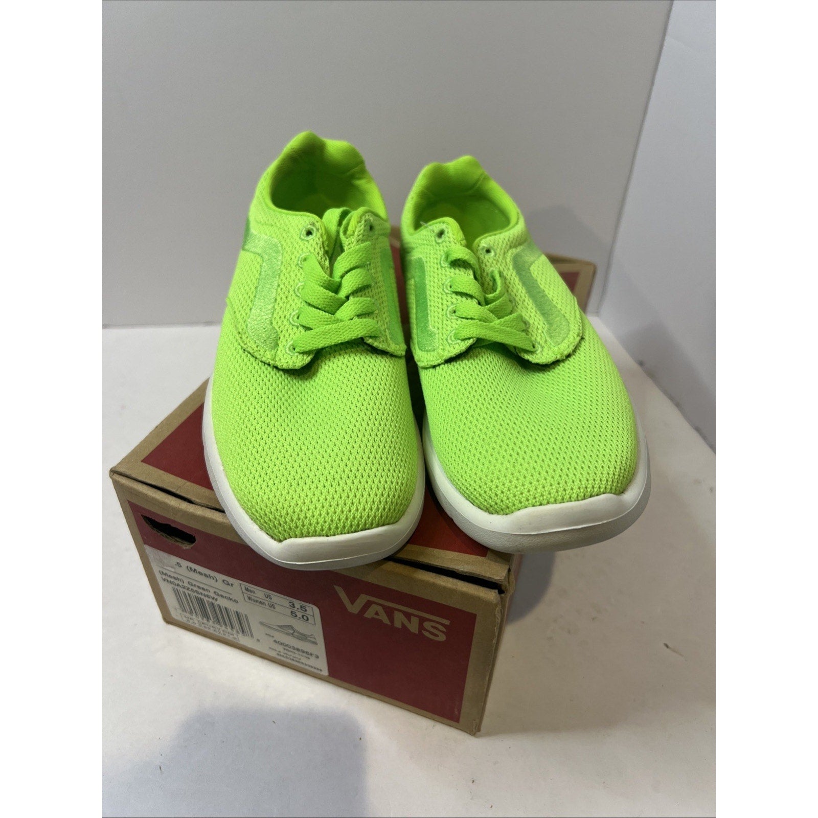 Size 3.5y - Vans Green Tennis Shoe