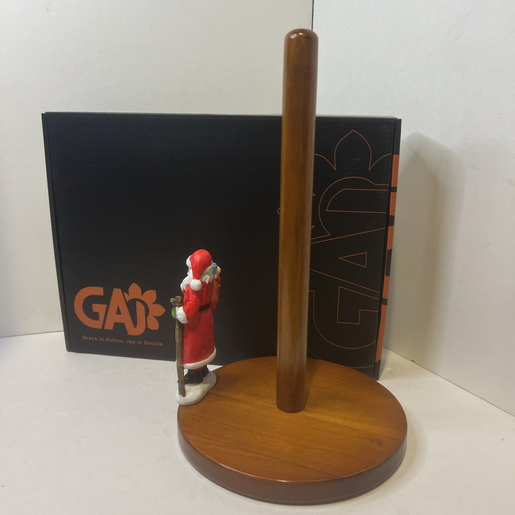 Christmas Paper Towel Holder With Santa GAJ Brand New