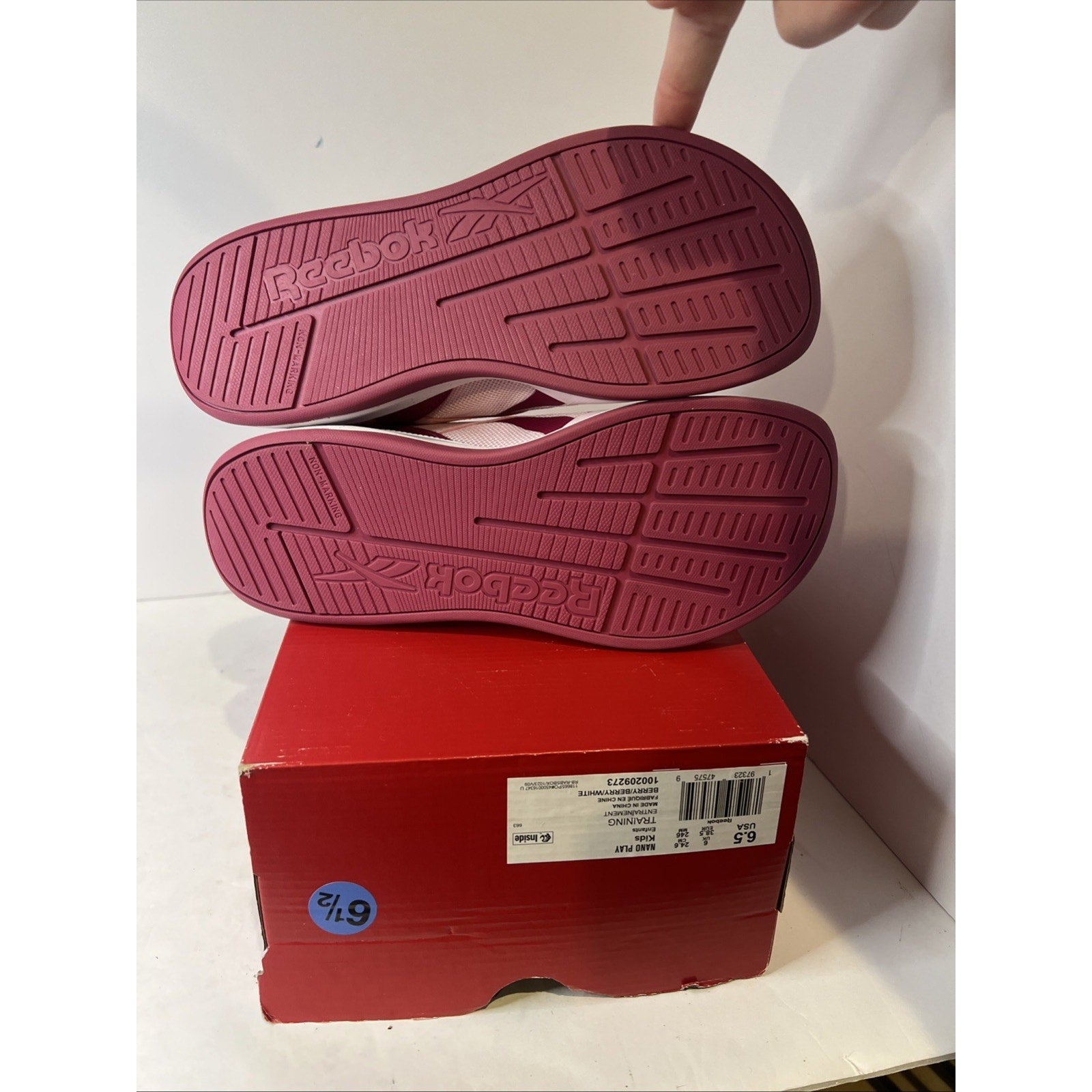 Size 6.5y - Reebok Nano Play Pink