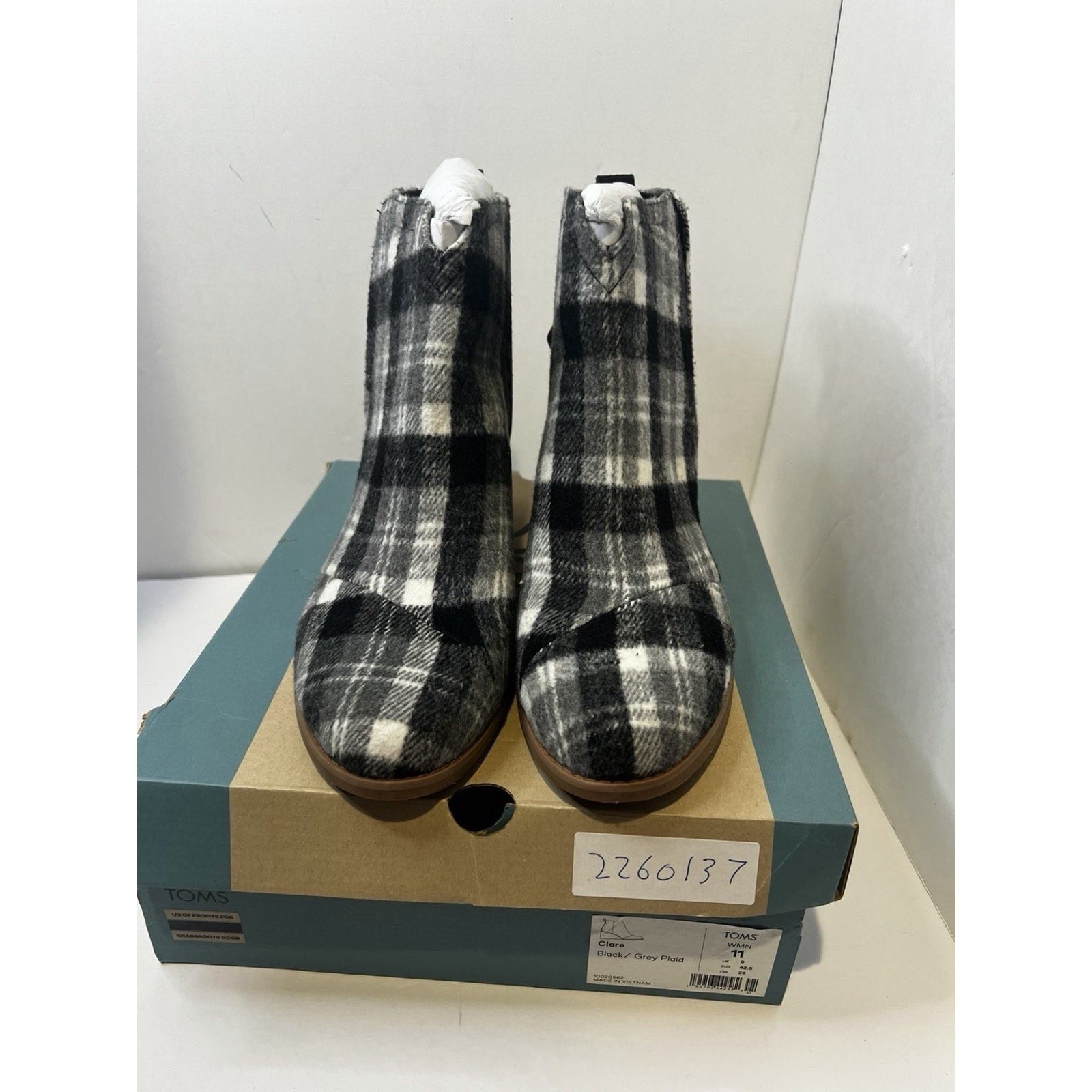 Size 11 Women-TOMS Clare wedge booties