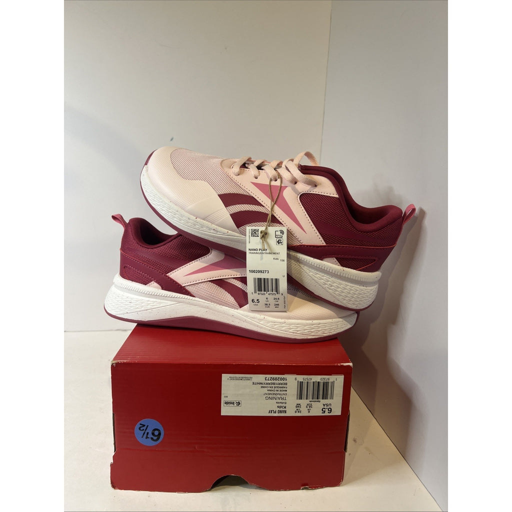 Size 6.5y - Reebok Nano Play Pink