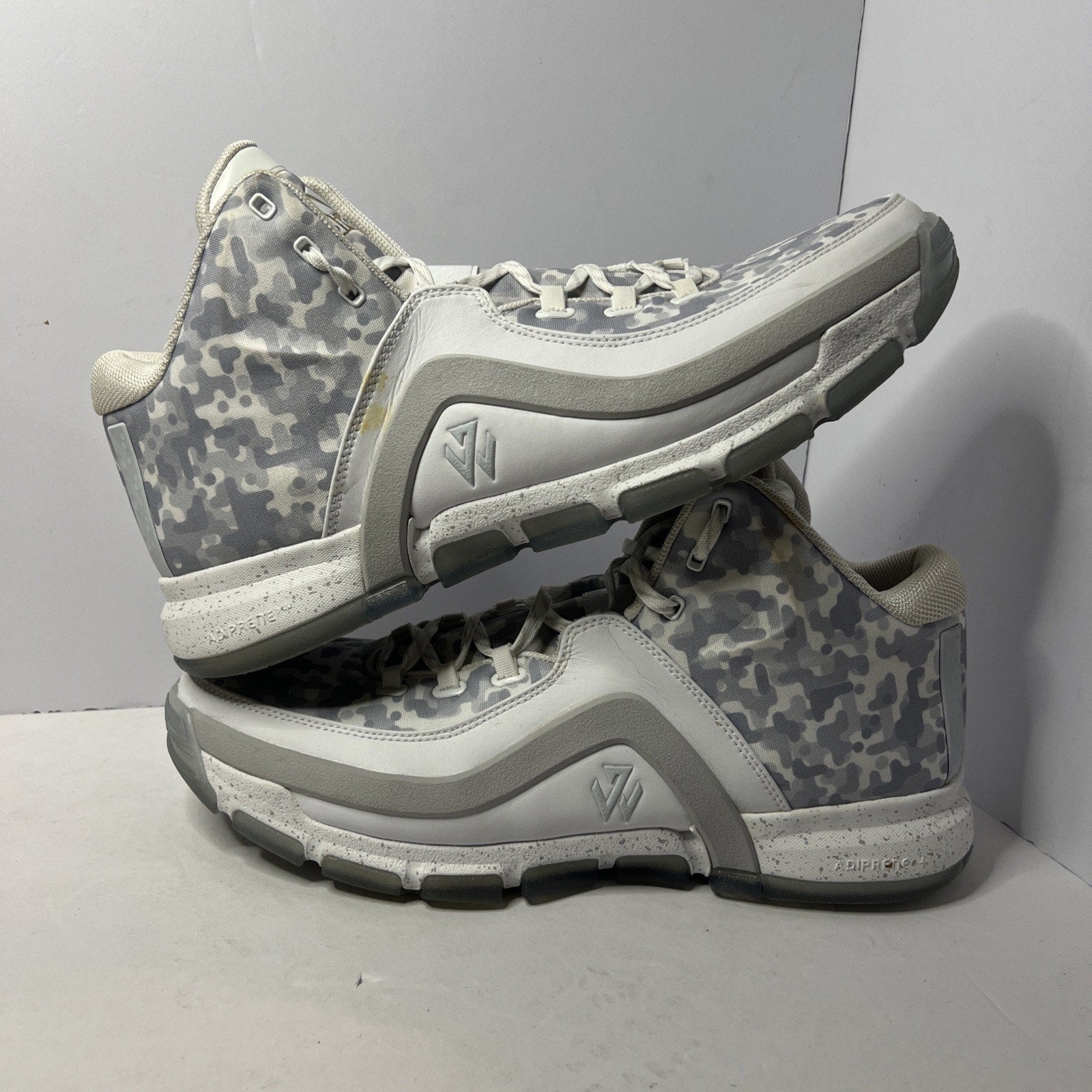 Size 14 - Adidas J Wall 2 White Camo