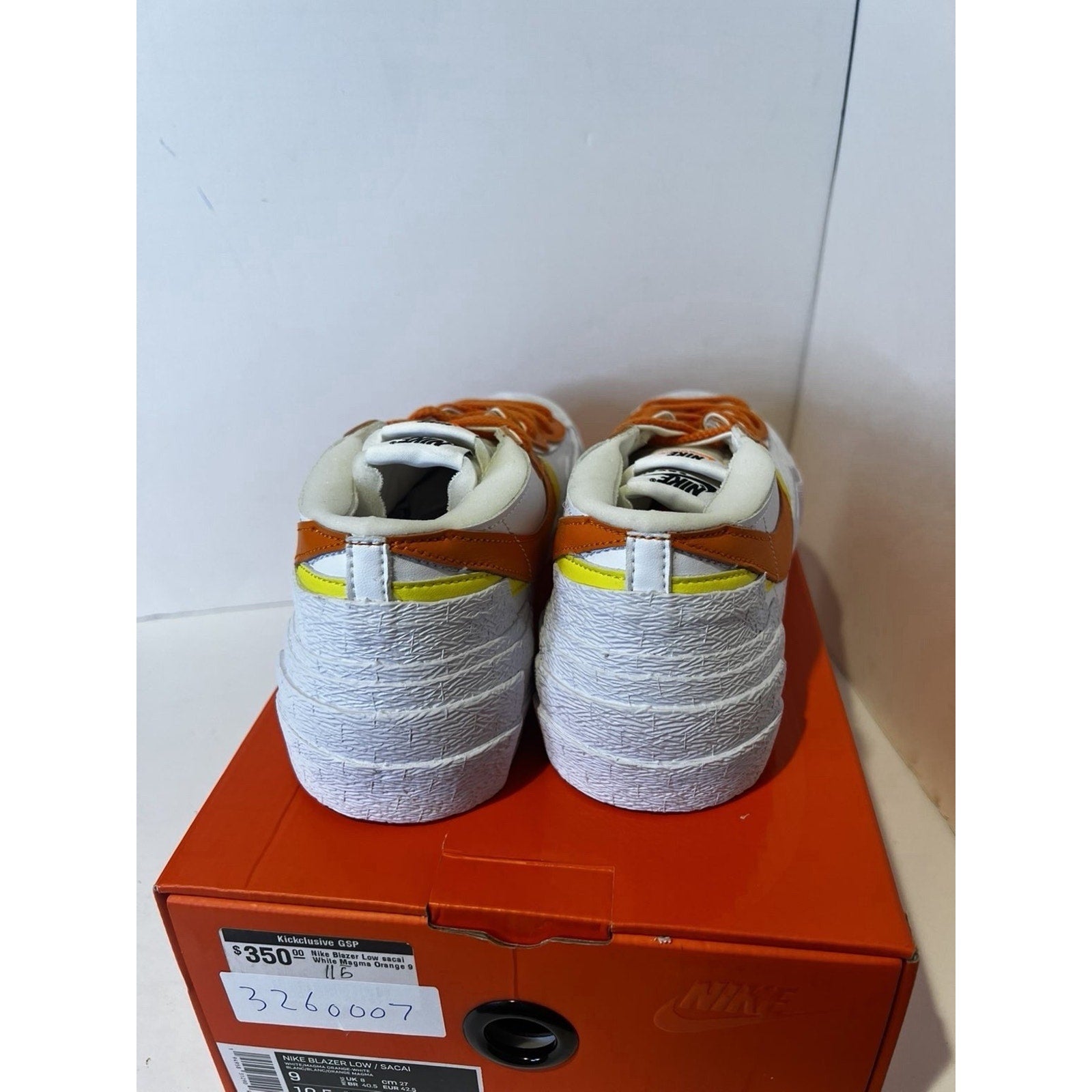 Size 9 - sacai x Nike Blazer Low Magma Orange