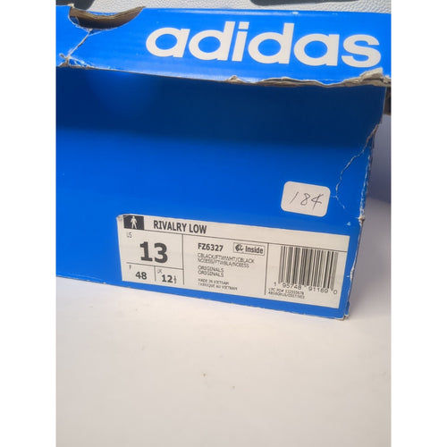 Size 13 - adidas Rivalry Low Black White