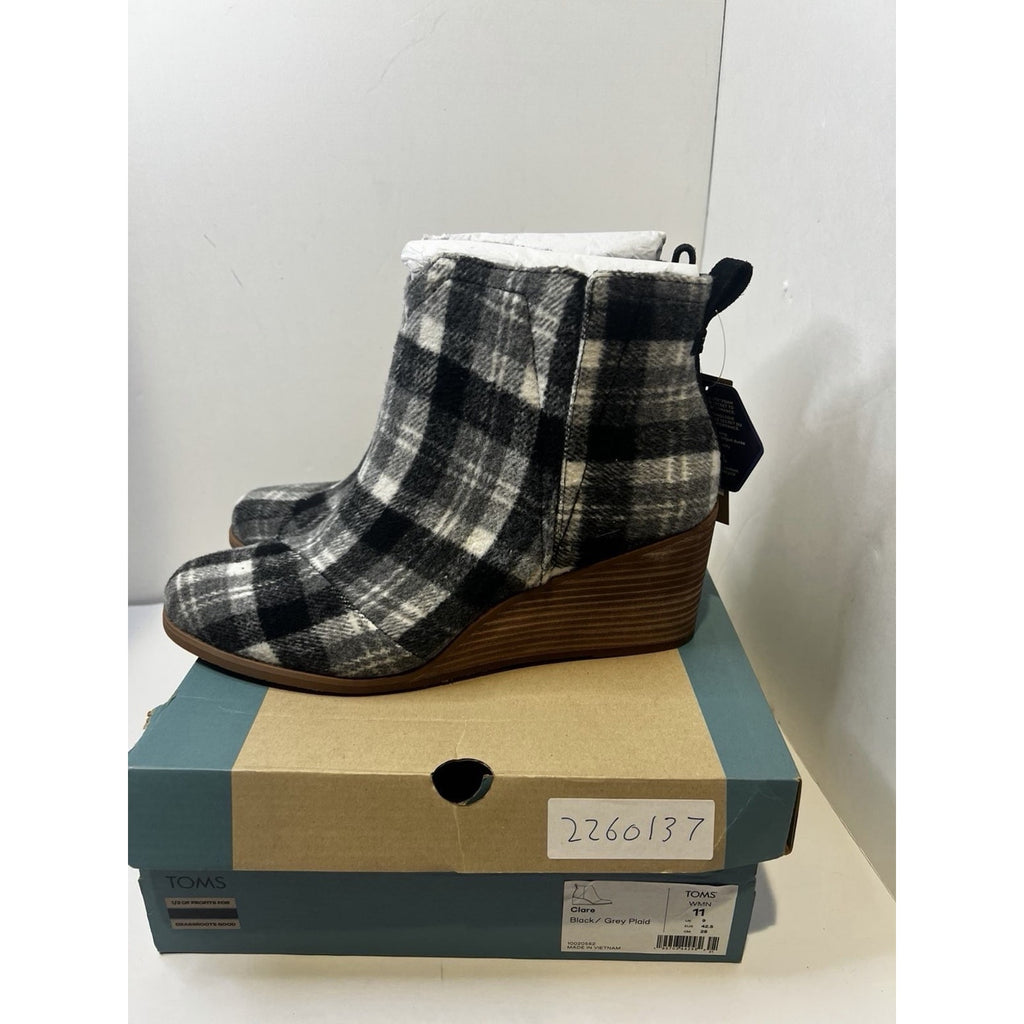 Size 11 Women-TOMS Clare wedge booties
