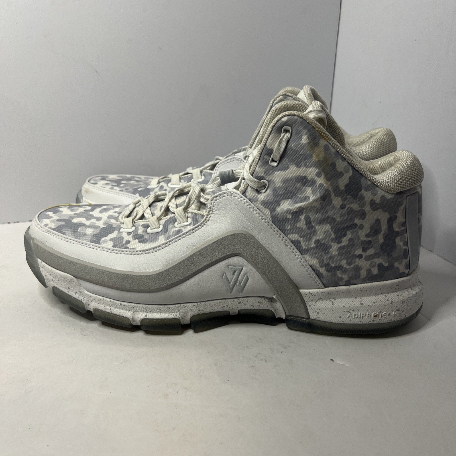 Size 14 - Adidas J Wall 2 White Camo