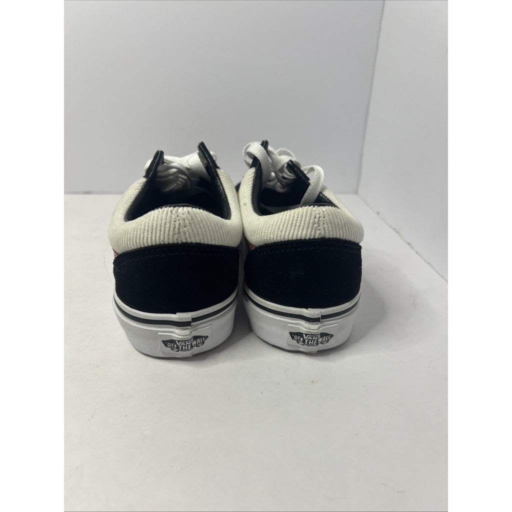 Size 6.5y - Vans White And Black Low
