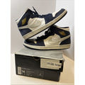 Size 14 Mens - Air Jordan 1 Retro White/ Metallic Silver- Mid Navy 2001