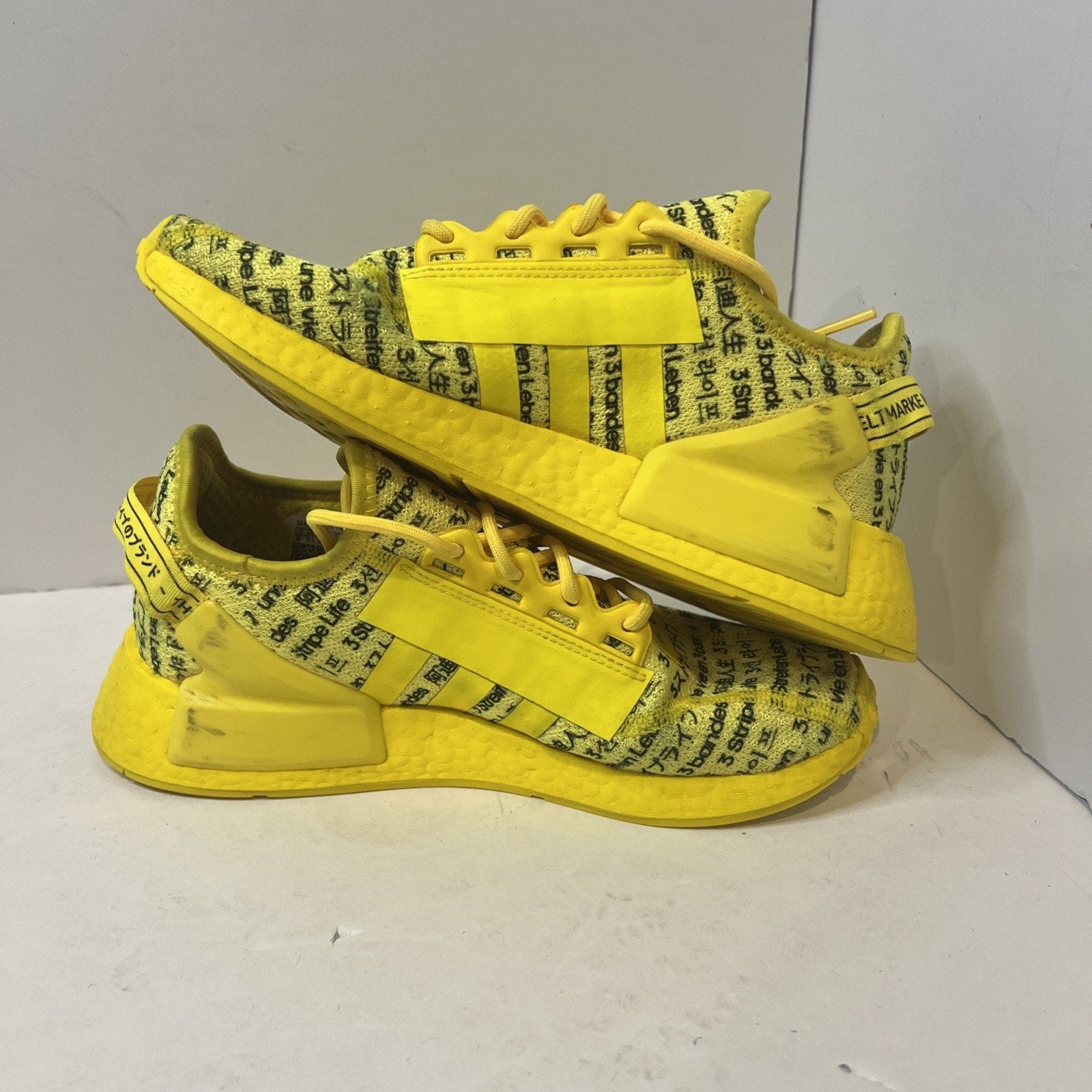 Size 6y - Adidas Nmd Yellow All Over Logo