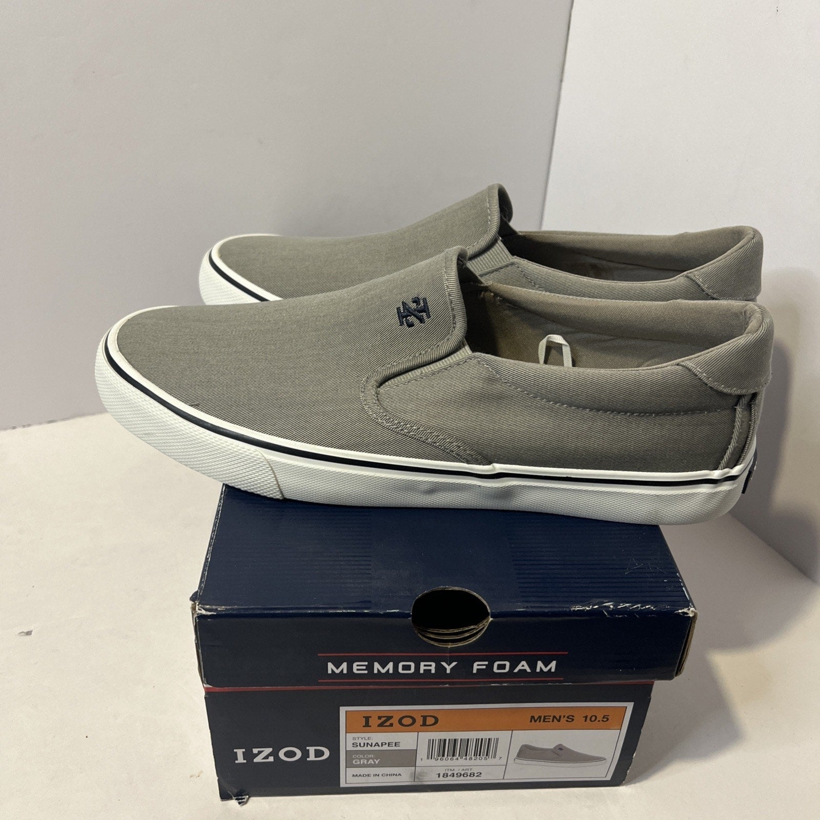 Size 10.5 - Izod Slip On Grey