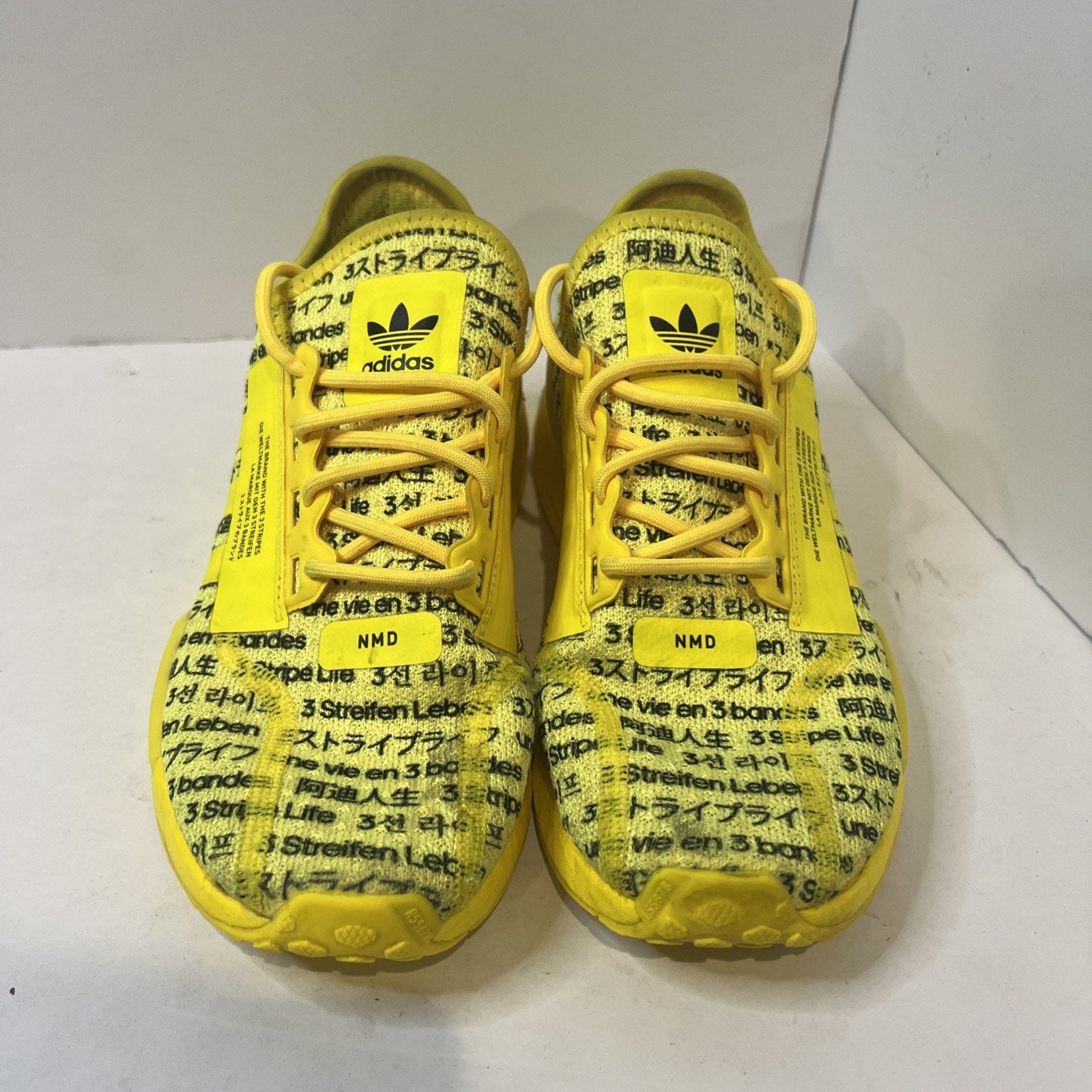 Size 6y - Adidas Nmd Yellow All Over Logo