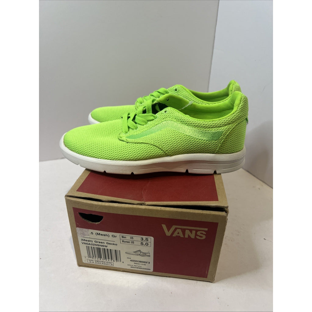 Size 3.5y - Vans Green Tennis Shoe