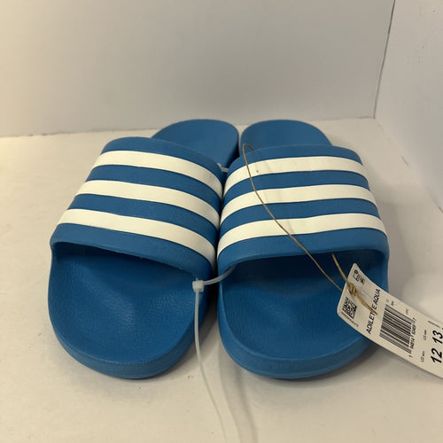 Adidas Men's Size 12 Solar Blue Adilette Aqua Slide New with Tag Sandals