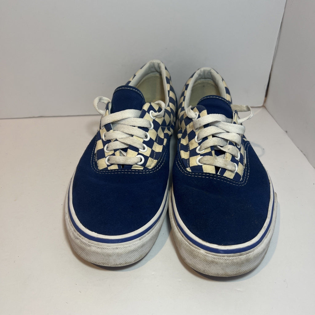 Size 9.5 - Vans Low Blue Checkerboard