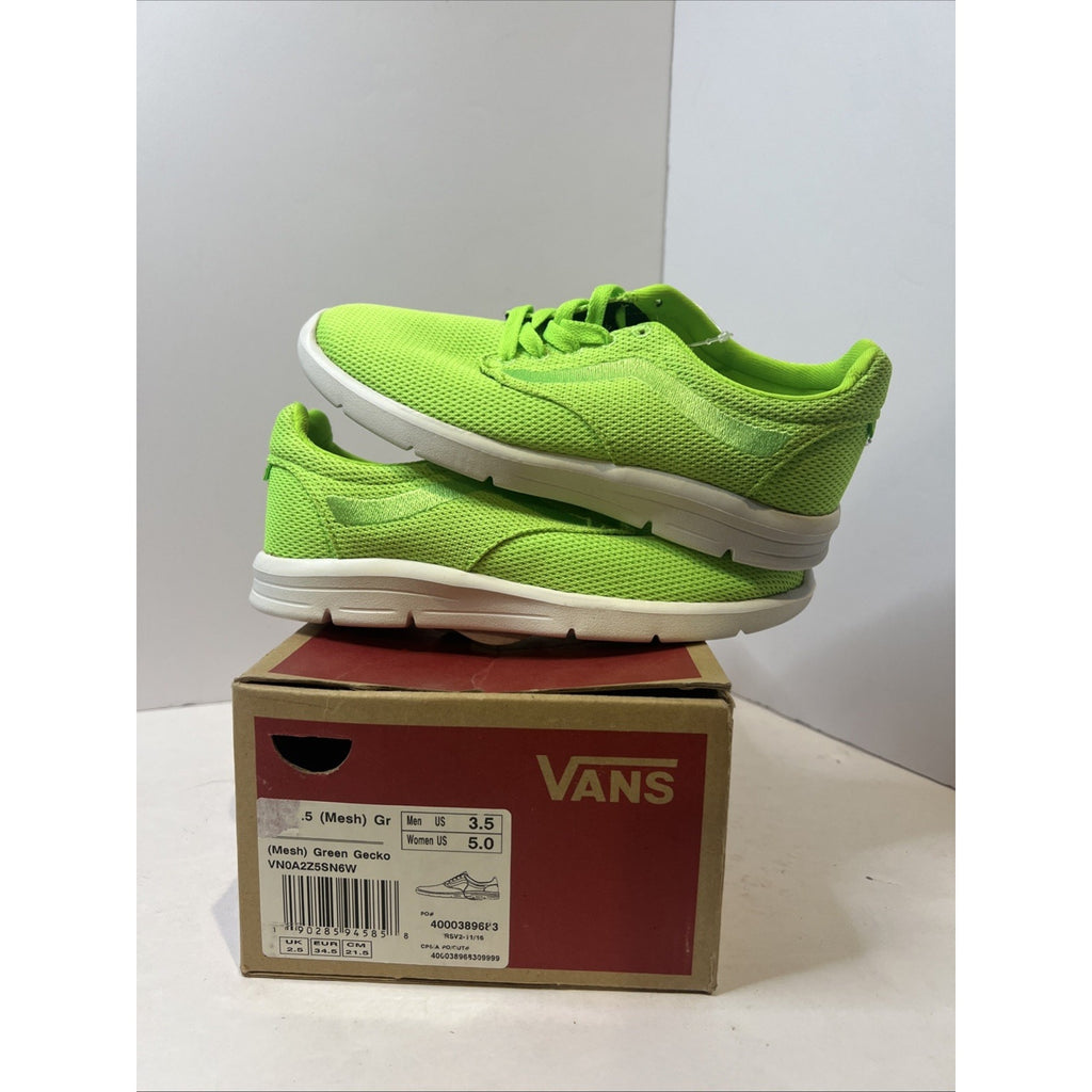Size 3.5y - Vans Green Tennis Shoe
