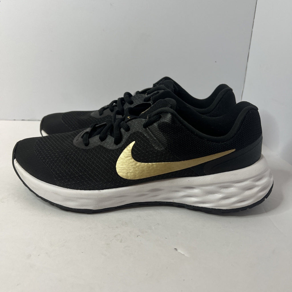 Size 7y - Nike Runner Black And Gold
