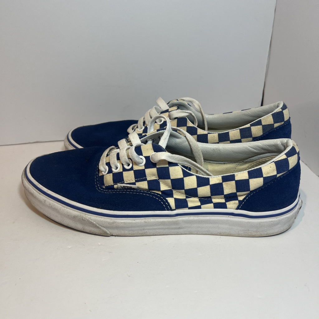 Size 9.5 - Vans Low Blue Checkerboard